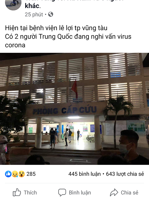 Tung tin không chính xác về dịch virus Corona, 1 thanh niên bị phạt 15 triệu đồng