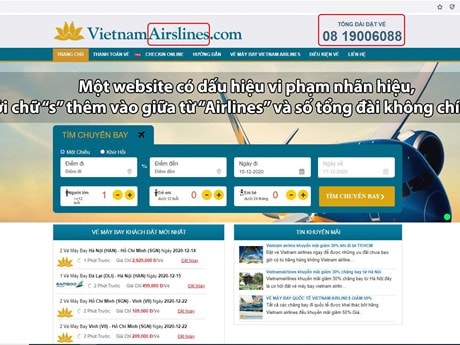 Xuất hiện tình trạng website bán vé bay giả mạo dịp cao điểm Tết