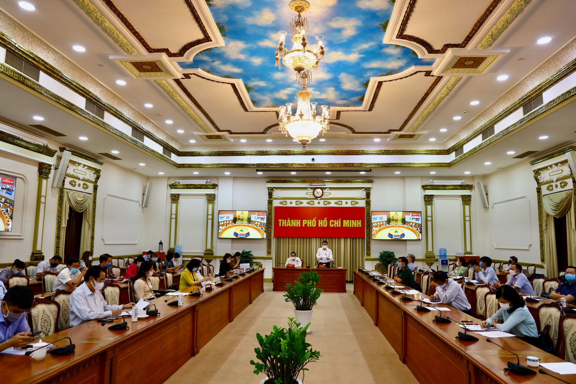 Hình ảnh Họp trực tuyến của Thường trực Chính phủ về tình hình dịch Covid-19