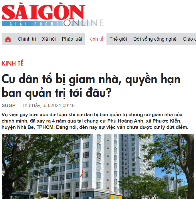 Huyện Nhà Bè phản hồi thông tin liên quan đến Cao ốc Phú Hoàng Anh