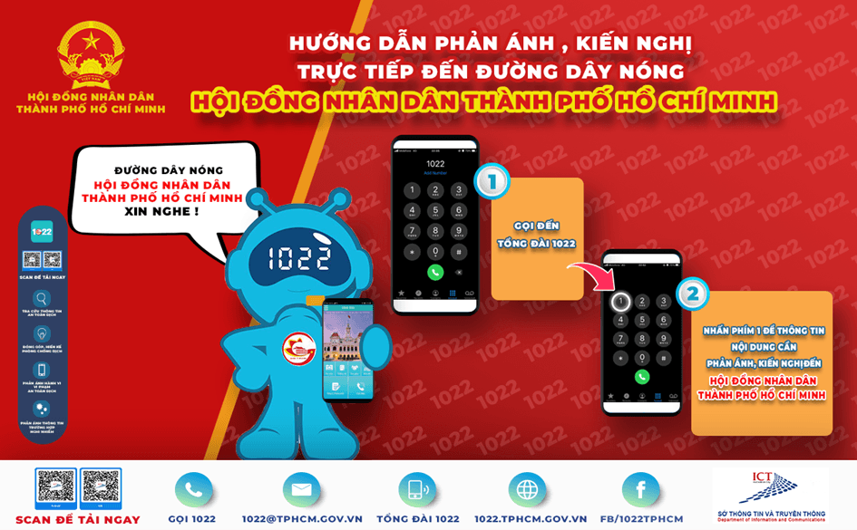 TPHCM: Tiếp nhận ý kiến, kiến nghị và phản ánh của cử tri qua tổng đài 1022 từ ngày 16/7/2021