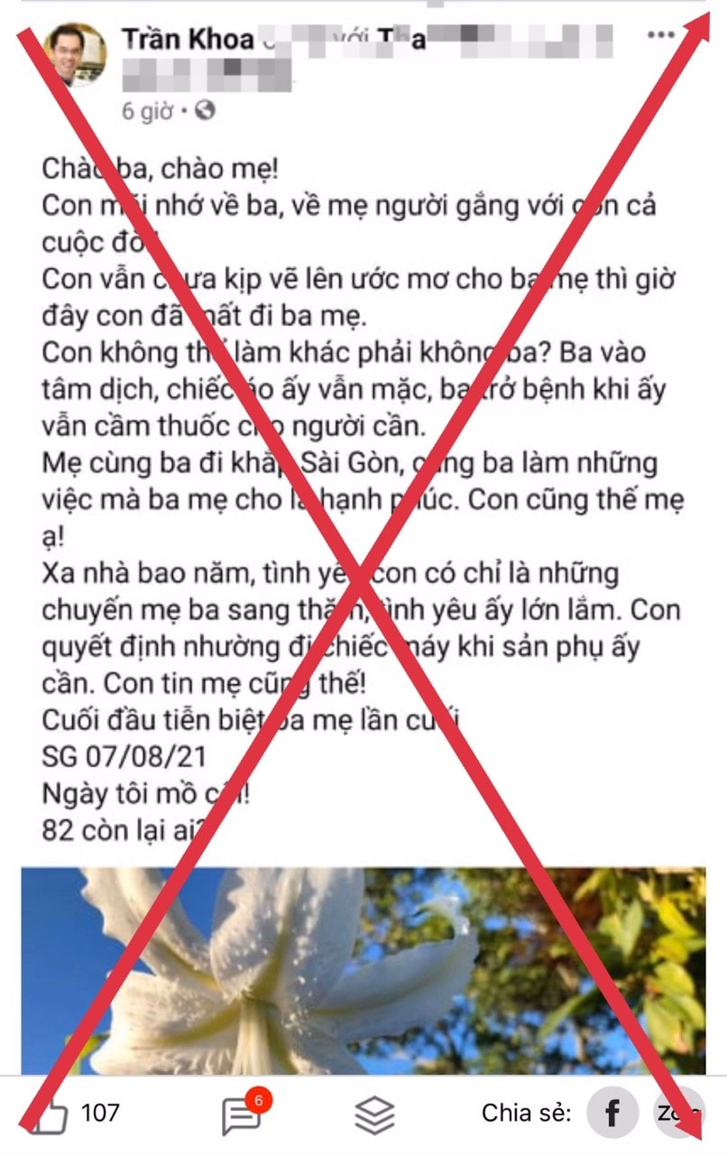 Xử phạt hành chính đối với hai chủ tài khoản facebook do cung cấp, chia sẻ thông tin không đúng sự thật
