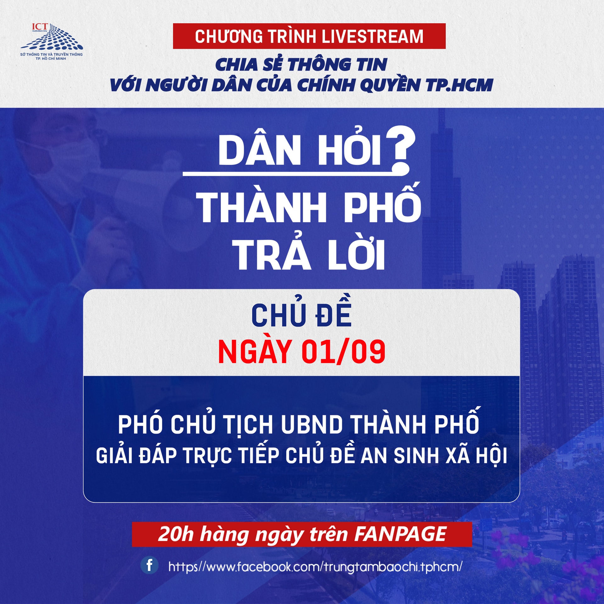Livestream "Dân hỏi - Thành phố trả lời" với chủ đề "An sinh xã hội"