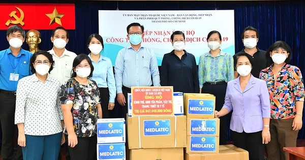 Ủy ban Xã hội của Quốc hội ủng hộ kinh phí, vật tư trị giá 848 triệu đồng cho TPHCM