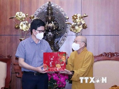 Ban Tôn giáo Chính phủ thăm và làm việc với Giáo hội Phật giáo TP.HCM