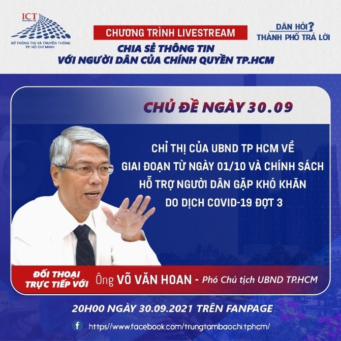 Chương trình livestream “Dân hỏi – Thành phố trả lời” ngày 30/9 chuẩn bị lên sóng