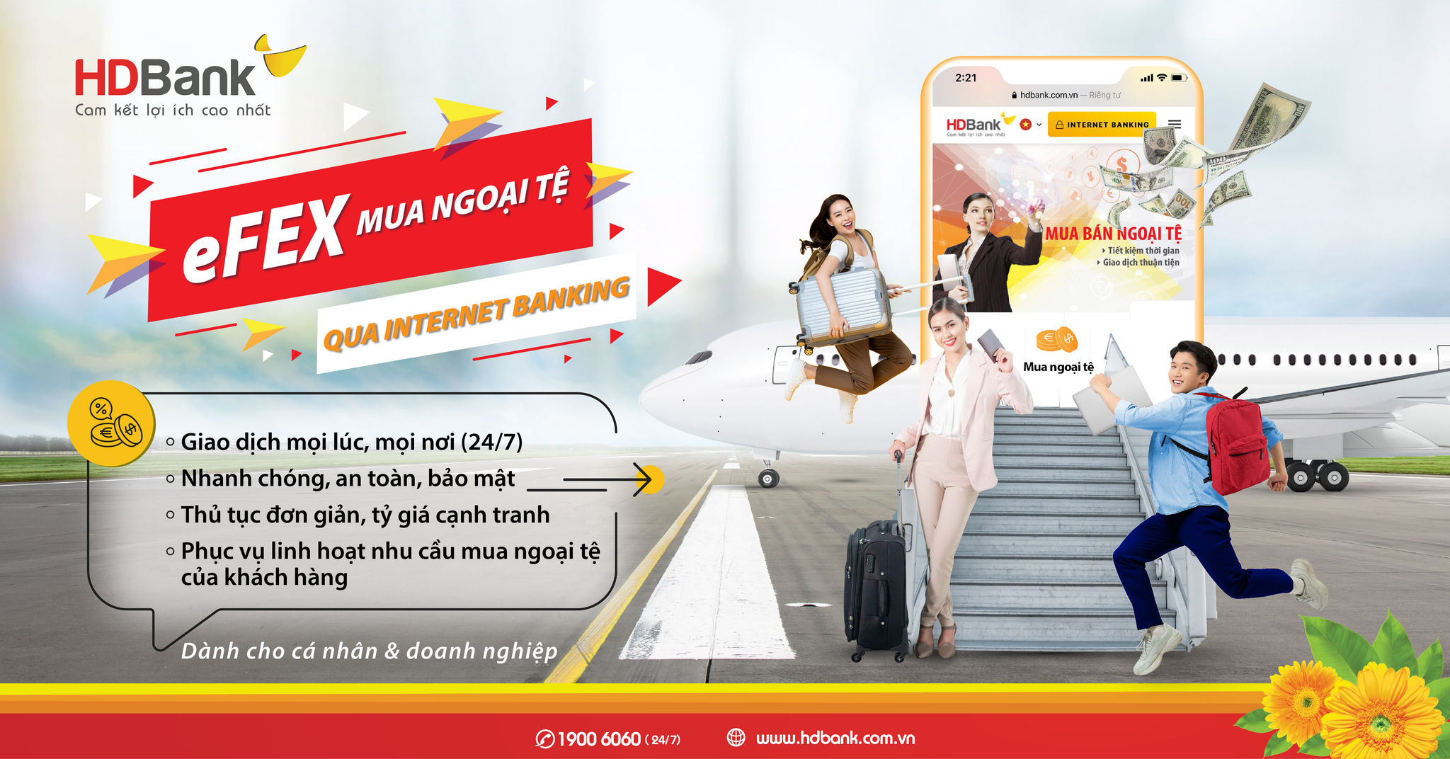 Mua bán ngoại tệ mọi lúc mọi nơi với ứng dụng Ngân hàng số 