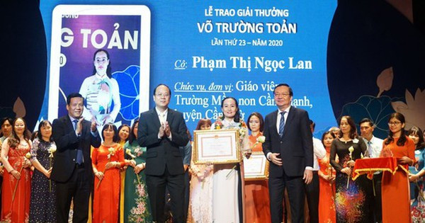 TPHCM: Công bố danh sách 50 cán bộ quản lý, giáo viên được trao tặng giải thưởng Võ Trường Toản