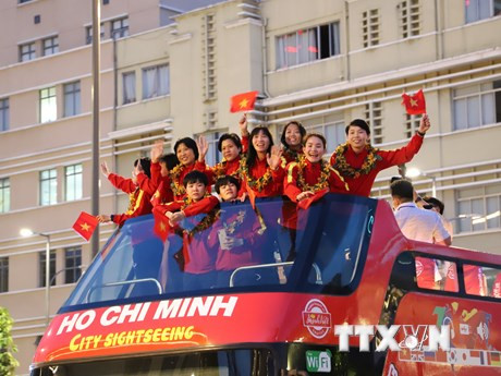TP.HCM tổ chức đón mừng các cầu thủ đội tuyển bóng đá nữ Việt Nam