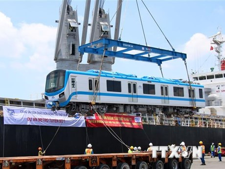 17 đoàn tàu tuyến metro Bến Thành-Suối Tiên đã được nhập về Việt Nam