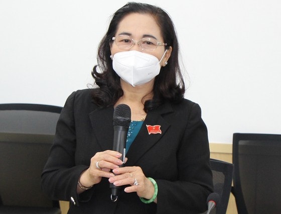 Chủ tịch HĐND TPHCM Nguyễn Thị Lệ phát biểu tại buổi làm việc với Trung tâm Công nghệ Nông nghiệp Busan. Ảnh: THU HƯỜNG