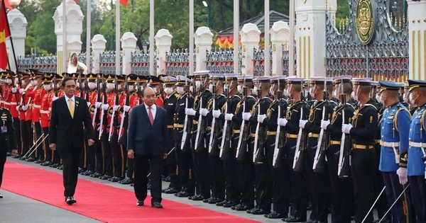 Lễ đón Chủ tịch nước Nguyễn Xuân Phúc thăm chính thức Vương quốc Thái Lan