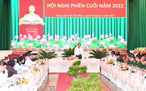 Đảng ủy Quân sự TPHCM tổ chức hội nghị phiên cuối năm 2022. Ảnh: VIỆT DŨNG