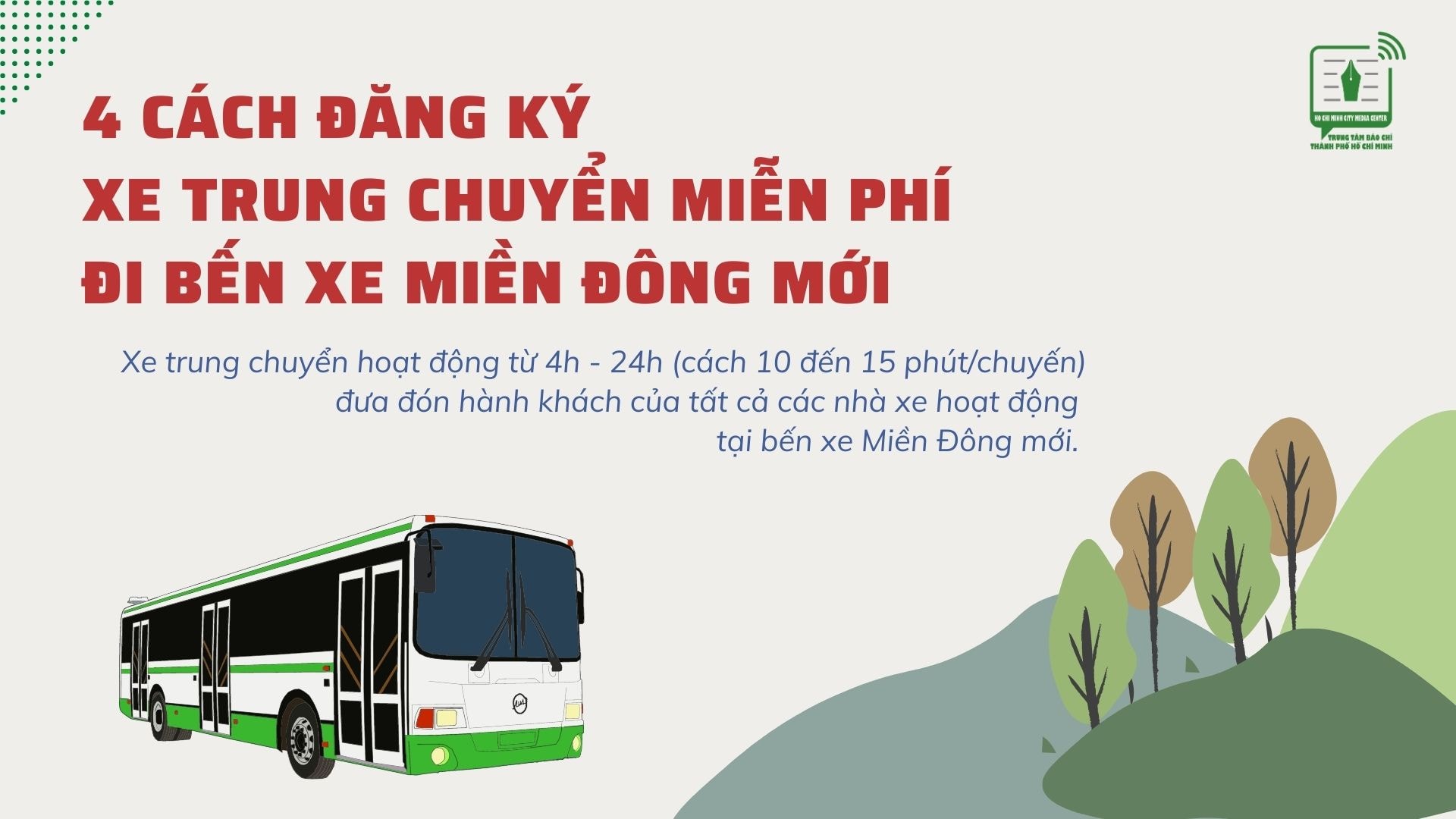 4 cách đăng ký xe trung chuyển miễn phí đi Bến xe Miền Đông mới