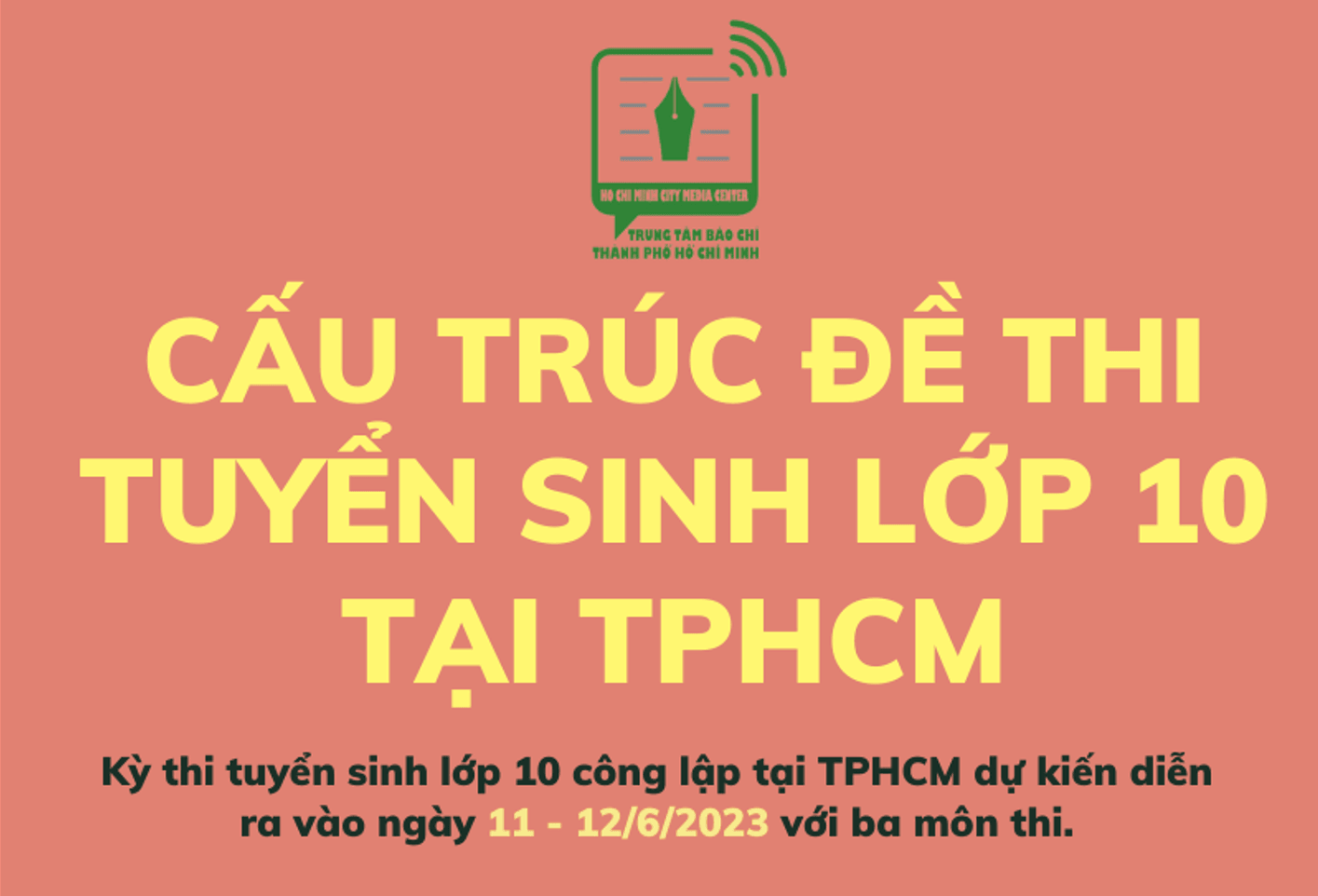 Cấu trúc đề thi tuyển sinh lớp 10 tại TPHCM
