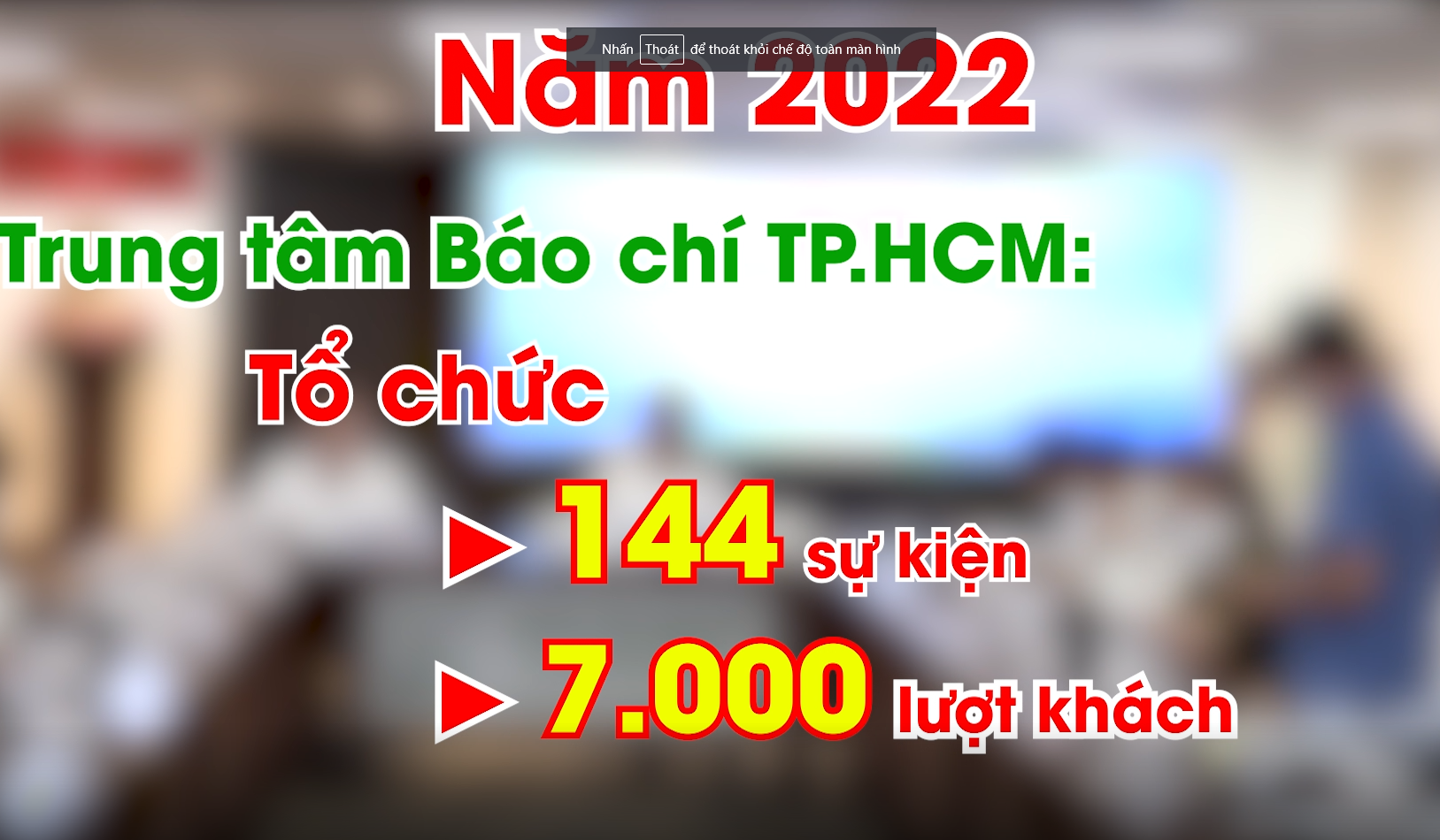 Trung tâm Báo chí TPHCM: Nhìn lại và tiến tới