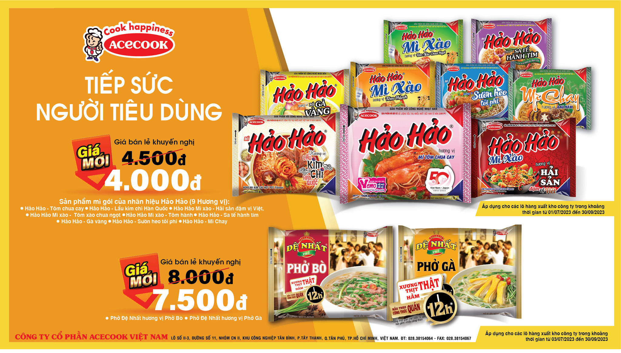 Acecook Việt Nam tung ưu đãi tiếp sức người tiêu dùng 