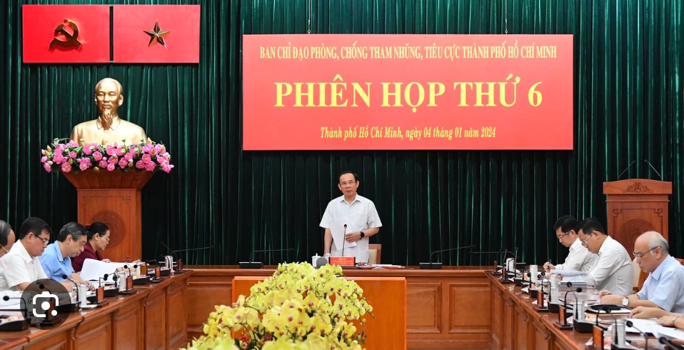 Ban Chỉ đạo phòng, chống tham nhũng, tiêu cực TPHCM họp phiên thứ 6. Ảnh: VIỆT DŨNG