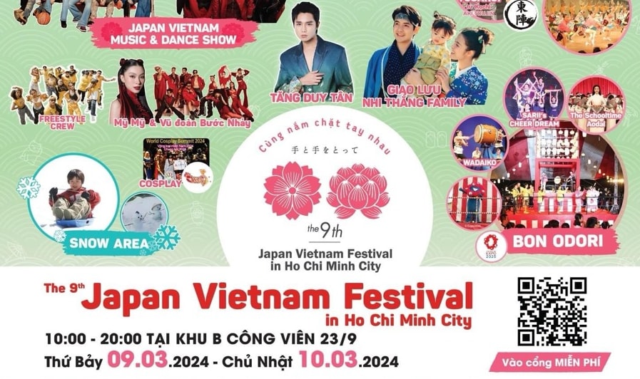 Lễ hội Việt Nam – Nhật Bản 2024 sẽ diễn ra từ ngày 9 - 10/3