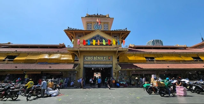 Khu vực trước chợ Bình Tây (Q.6, TP.HCM) dự kiến tổ chức phố đêm