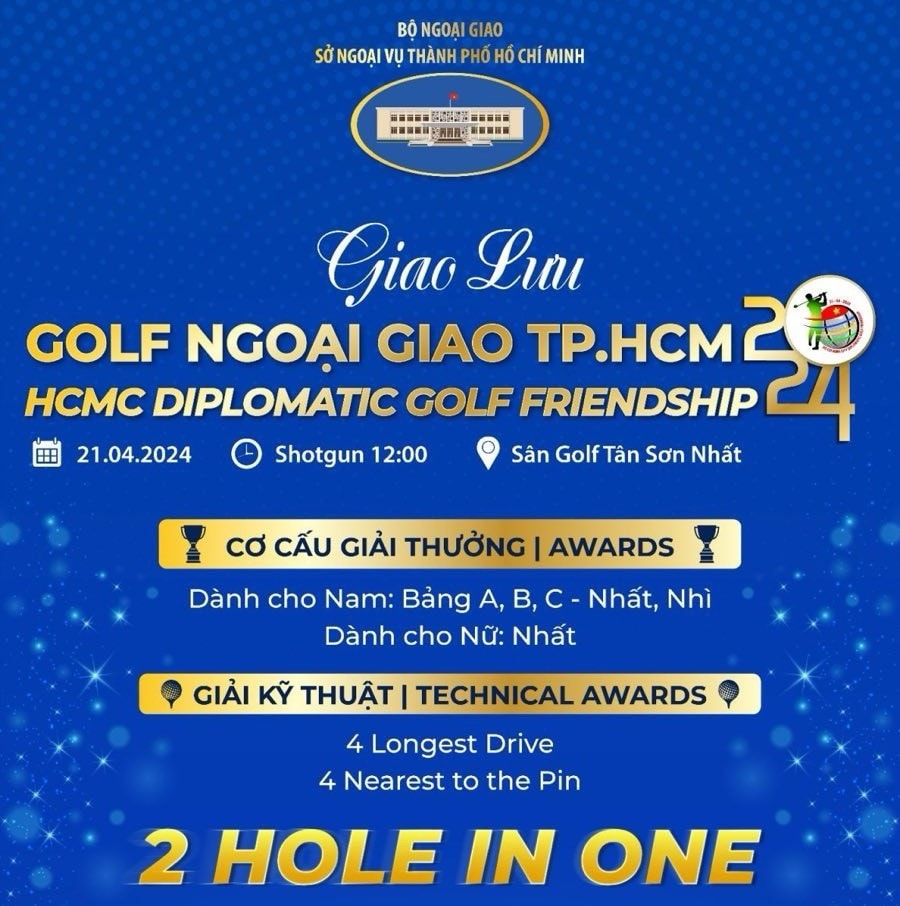Giải Golf Ngoại giao hữu nghị TPHCM lần thứ nhất sẽ diễn ra vào ngày 21/4