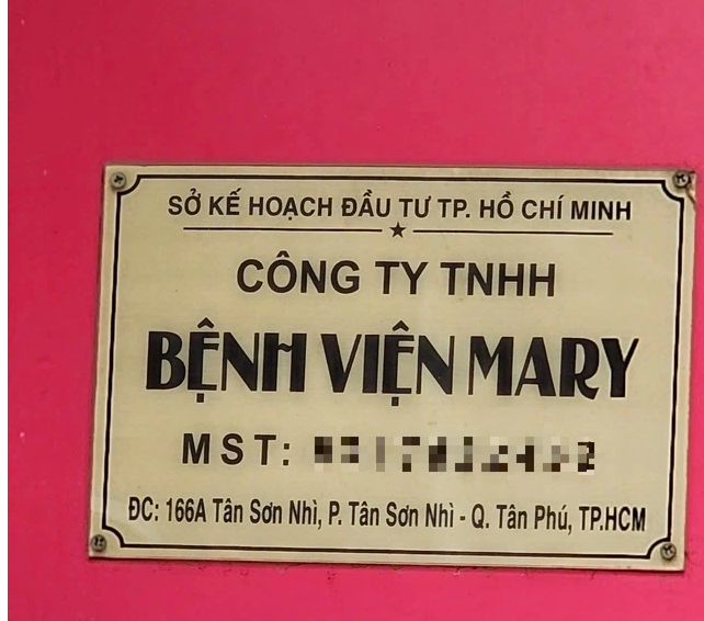 Cộng ty TNHH Bệnh viện Mary là một phòng khám sản phụ khoa, vừa bị Sở Y tế TP.HCM tước giấy phép hoạt động vì vi phạm pháp luật về khám chữa bệnh