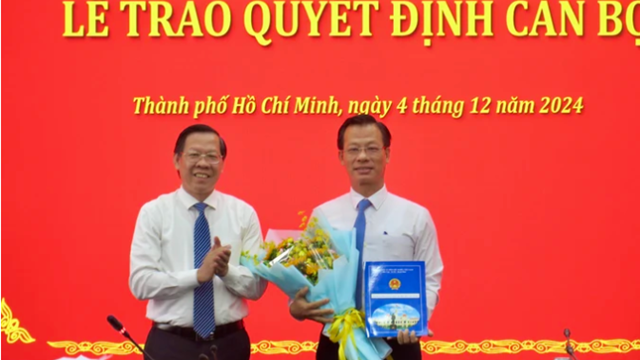 TPHCM bổ nhiệm Giám đốc Ban Quản lý dự án đầu tư xây dựng hạ tầng đô thị