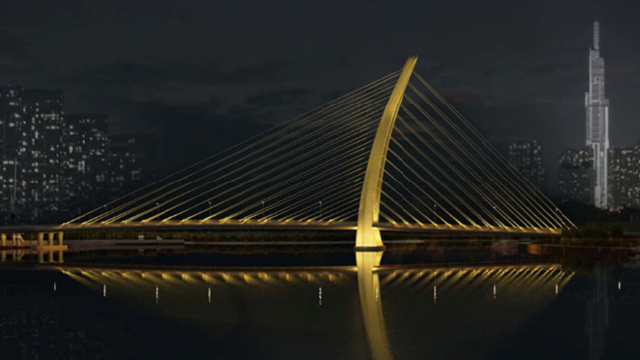 Hệ thống chiếu sáng mỹ thuật cho cầu Ba Son làm 2 giai đoạn